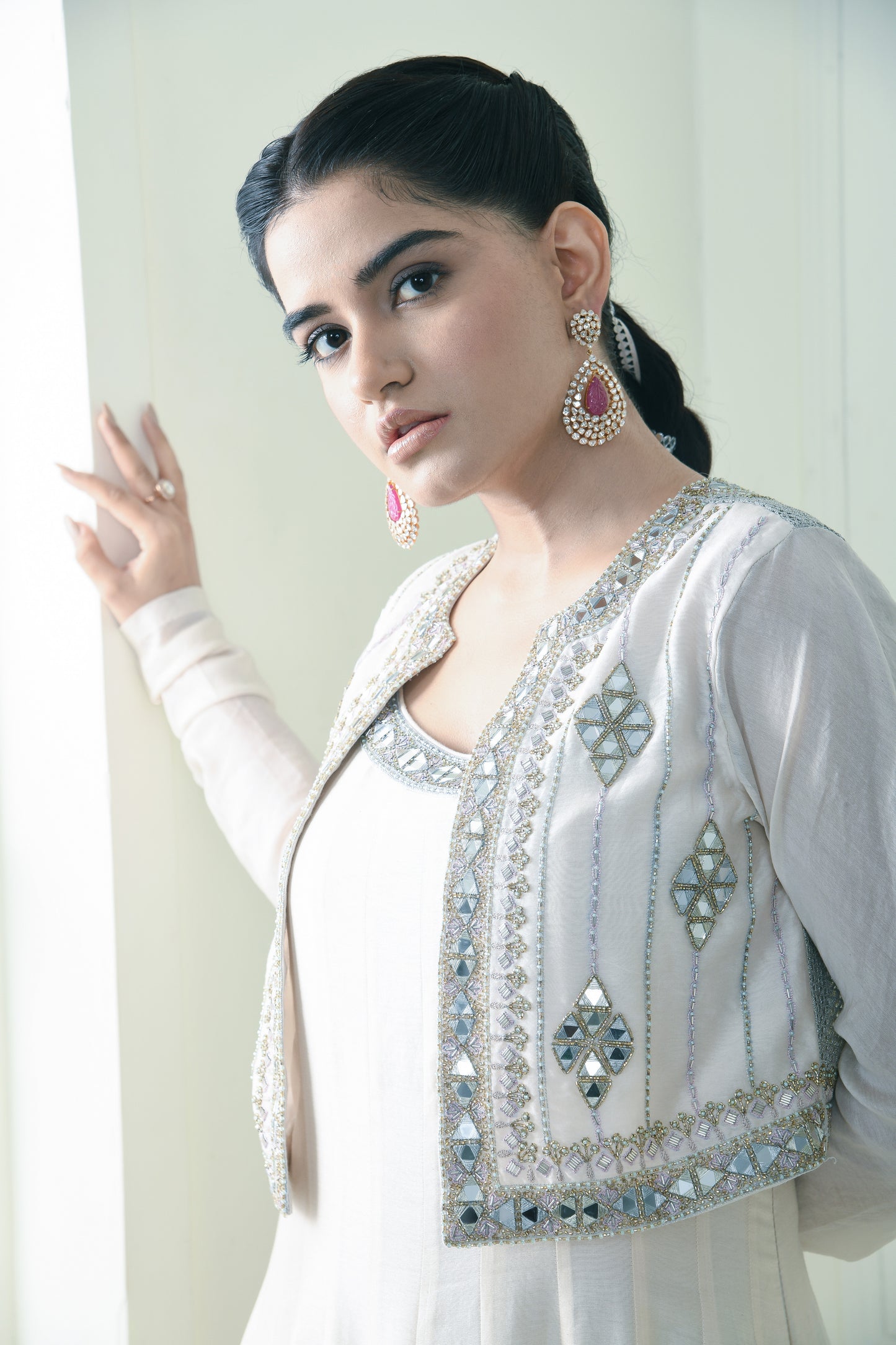 DIVINE EMBROIDERED JACKET ANARKALI SET