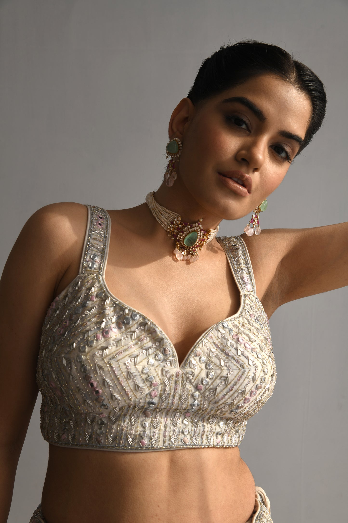 DIVINE EMBROIDERED LEHANGA SET