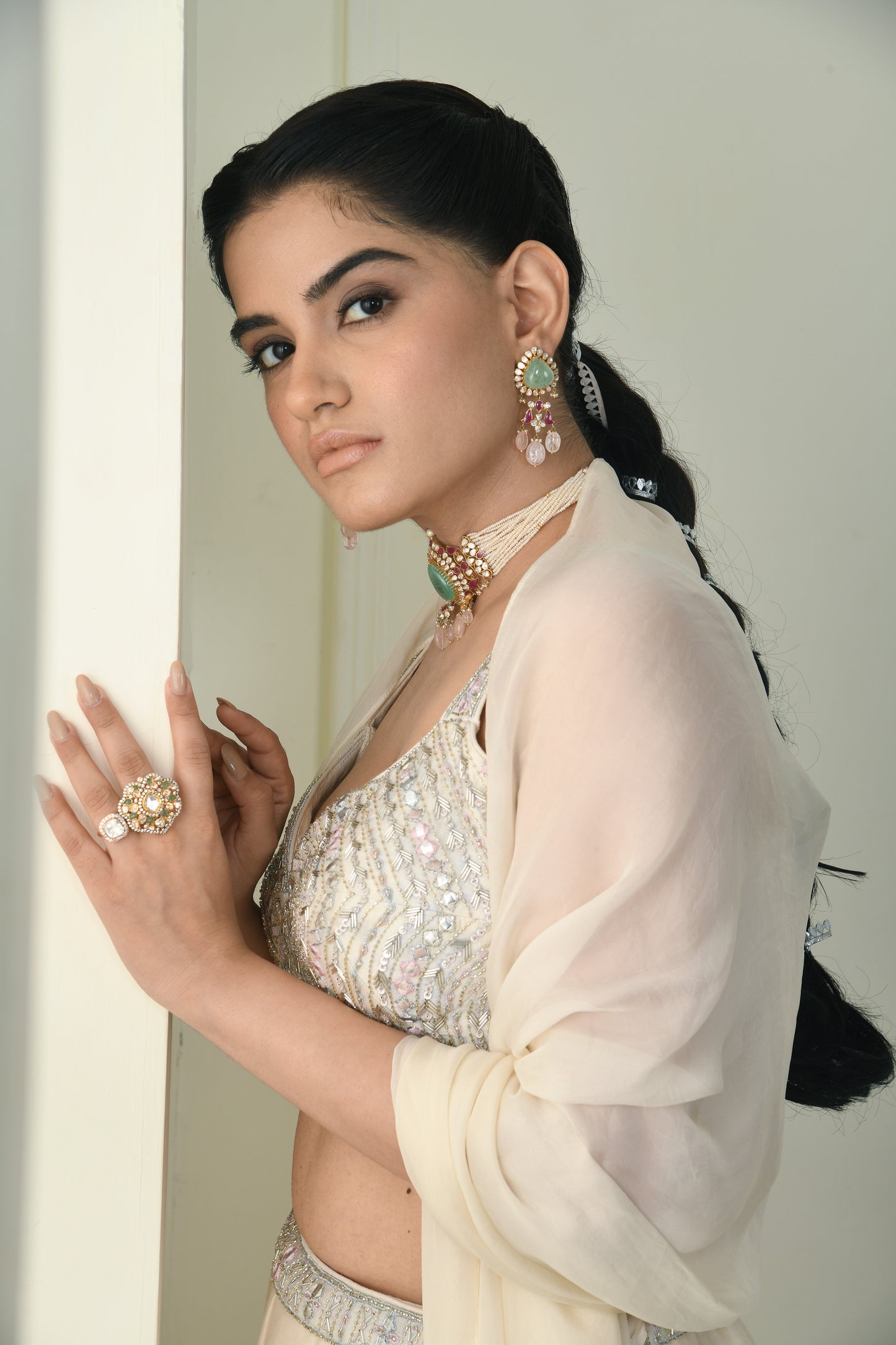 DIVINE EMBROIDERED LEHANGA SET