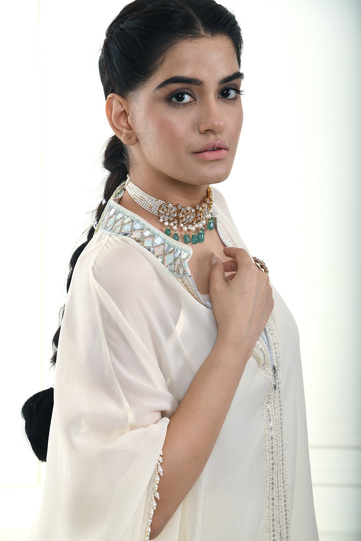 DIVINE EMBROIDERED KAFTAN PANT SET