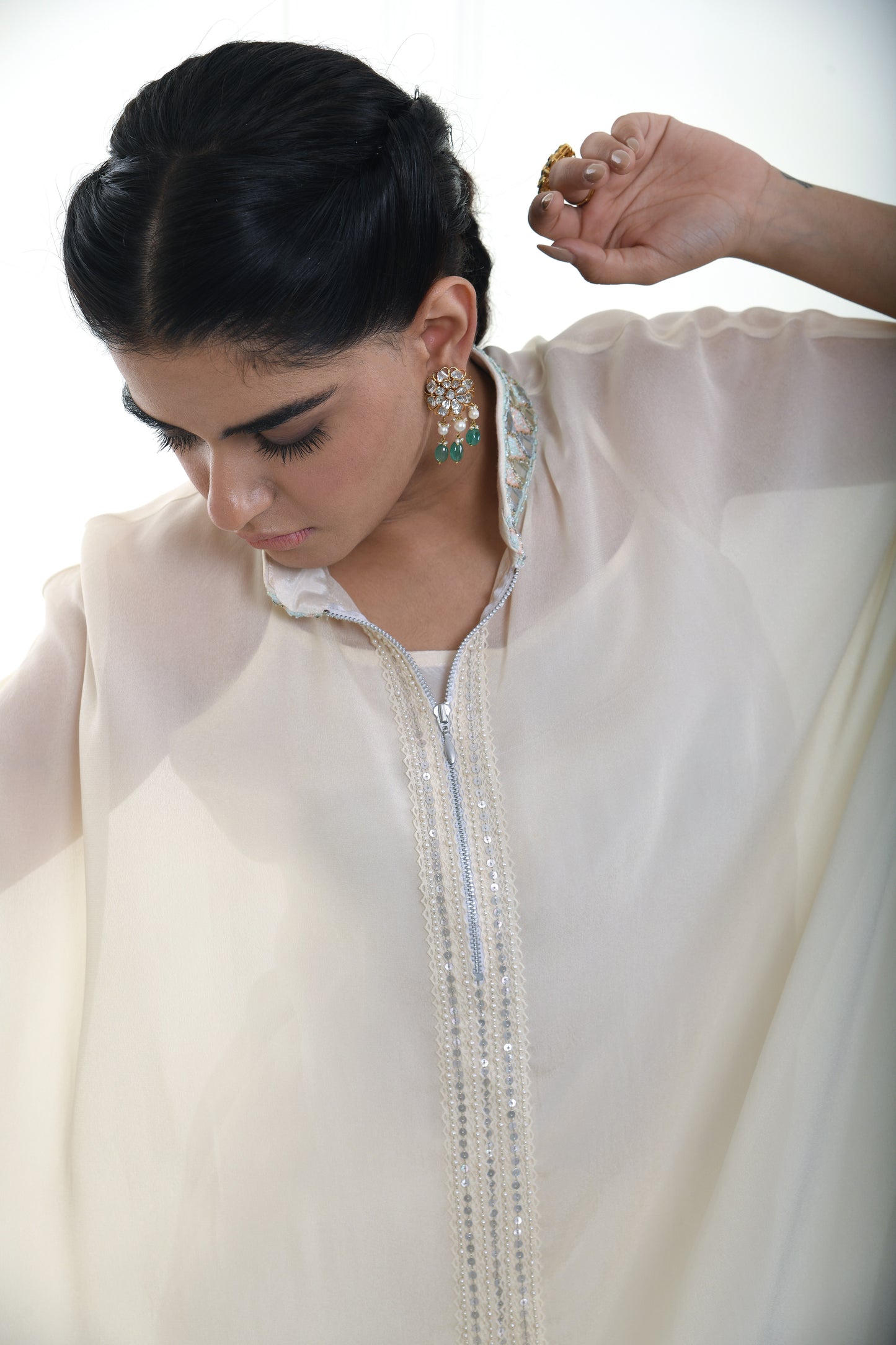 DIVINE EMBROIDERED KAFTAN PANT SET