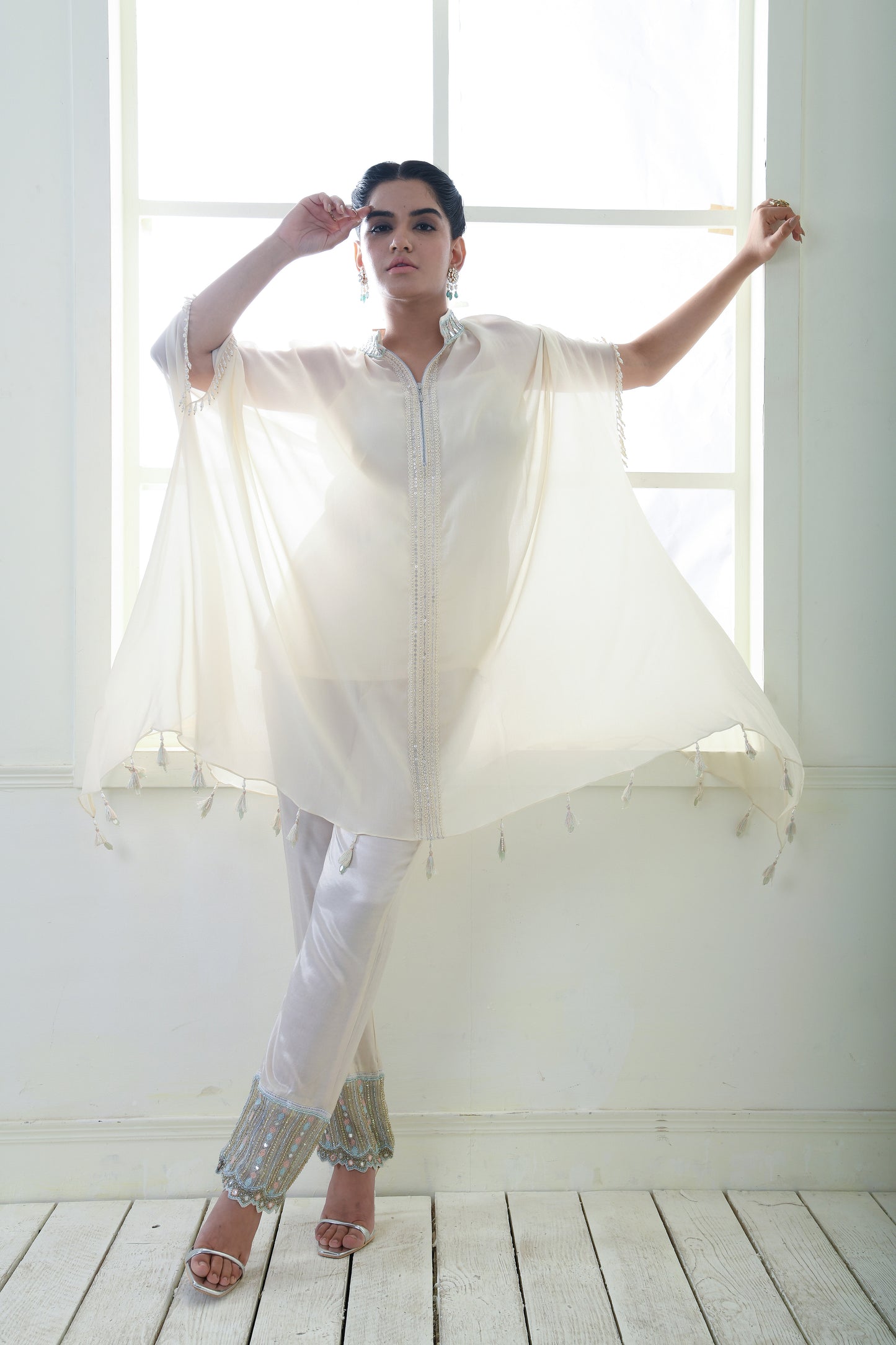 DIVINE EMBROIDERED KAFTAN PANT SET
