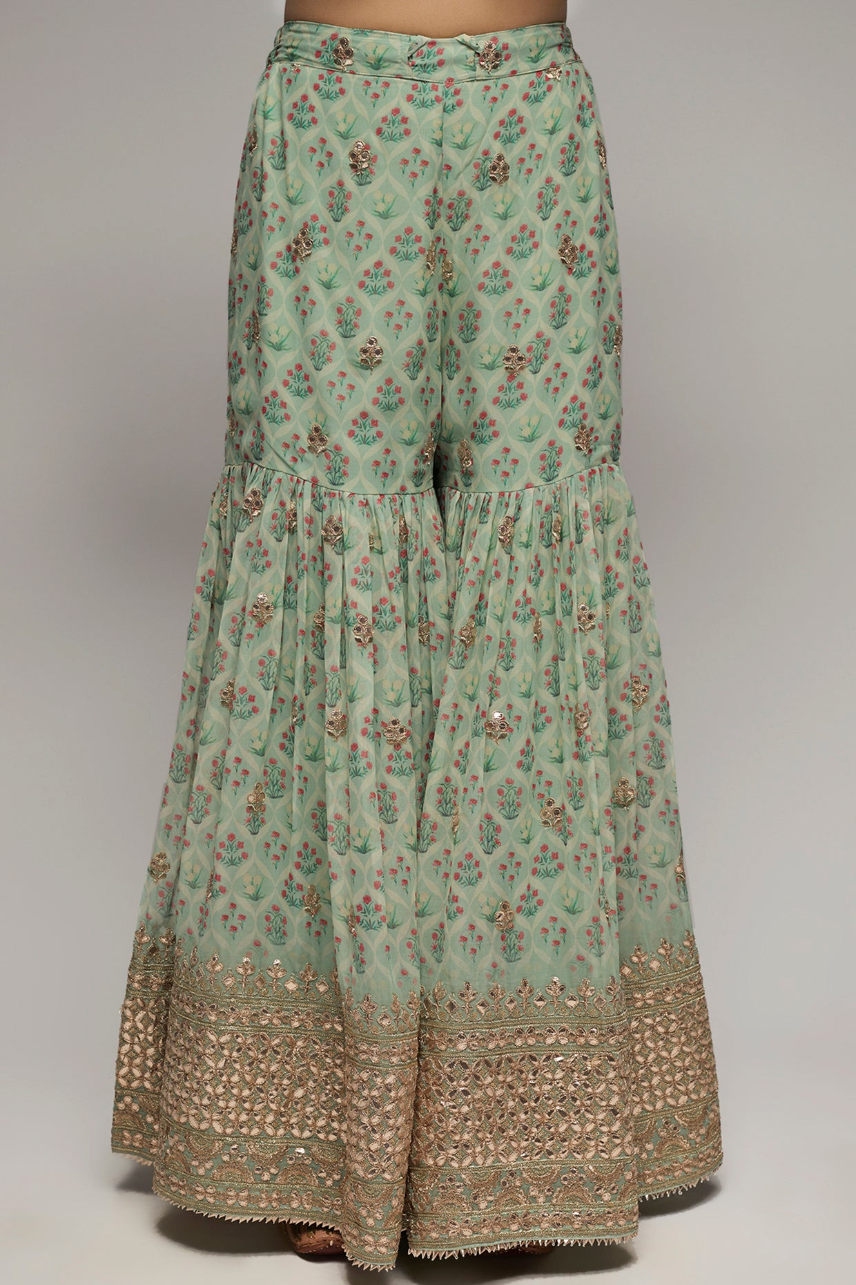 NUSRAT PEPLUM SHARARA SET