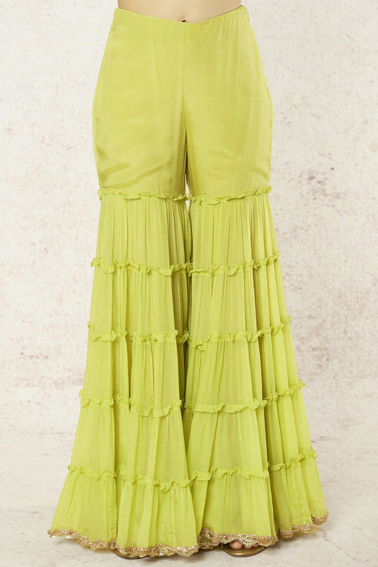 MINT GREEN PEPLUM SHARARA SET
