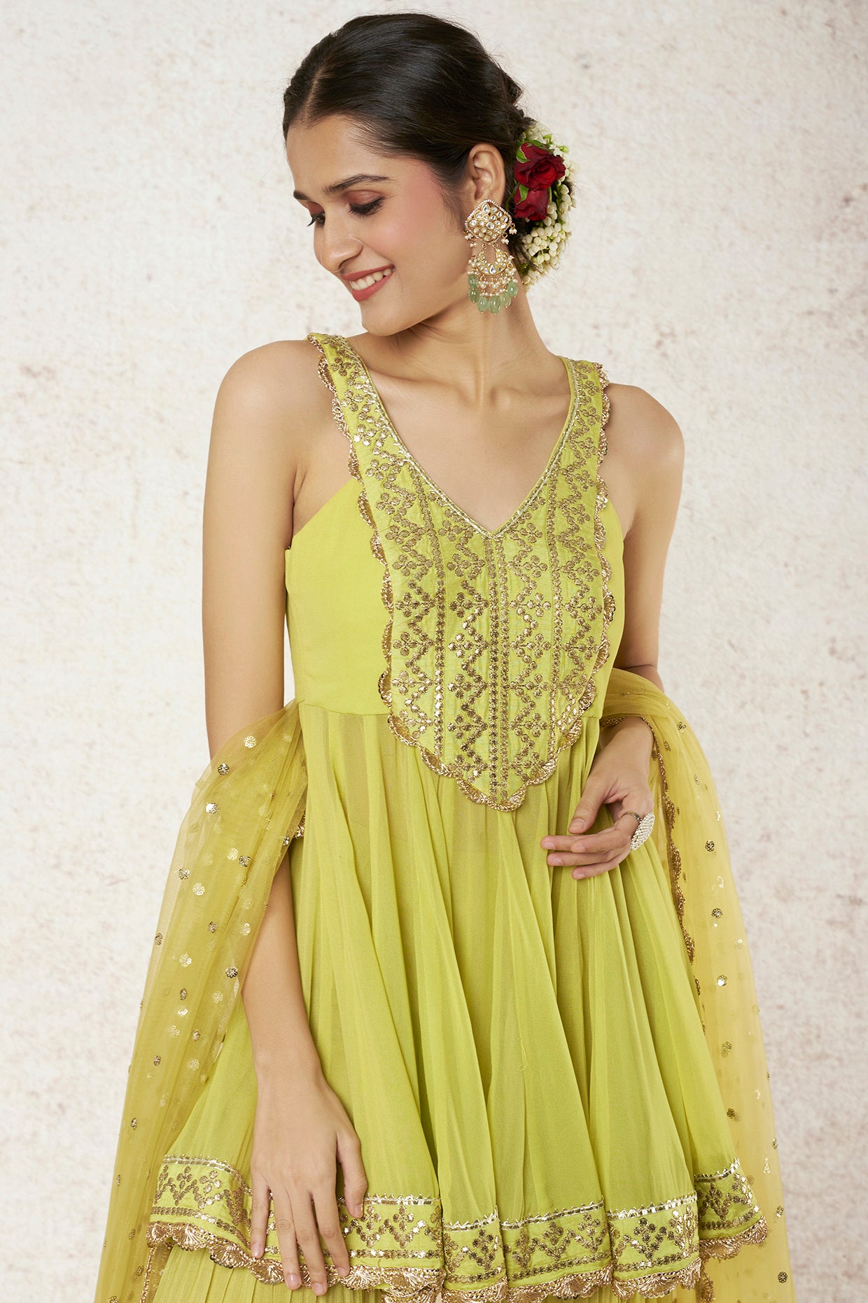 MINT GREEN PEPLUM SHARARA SET
