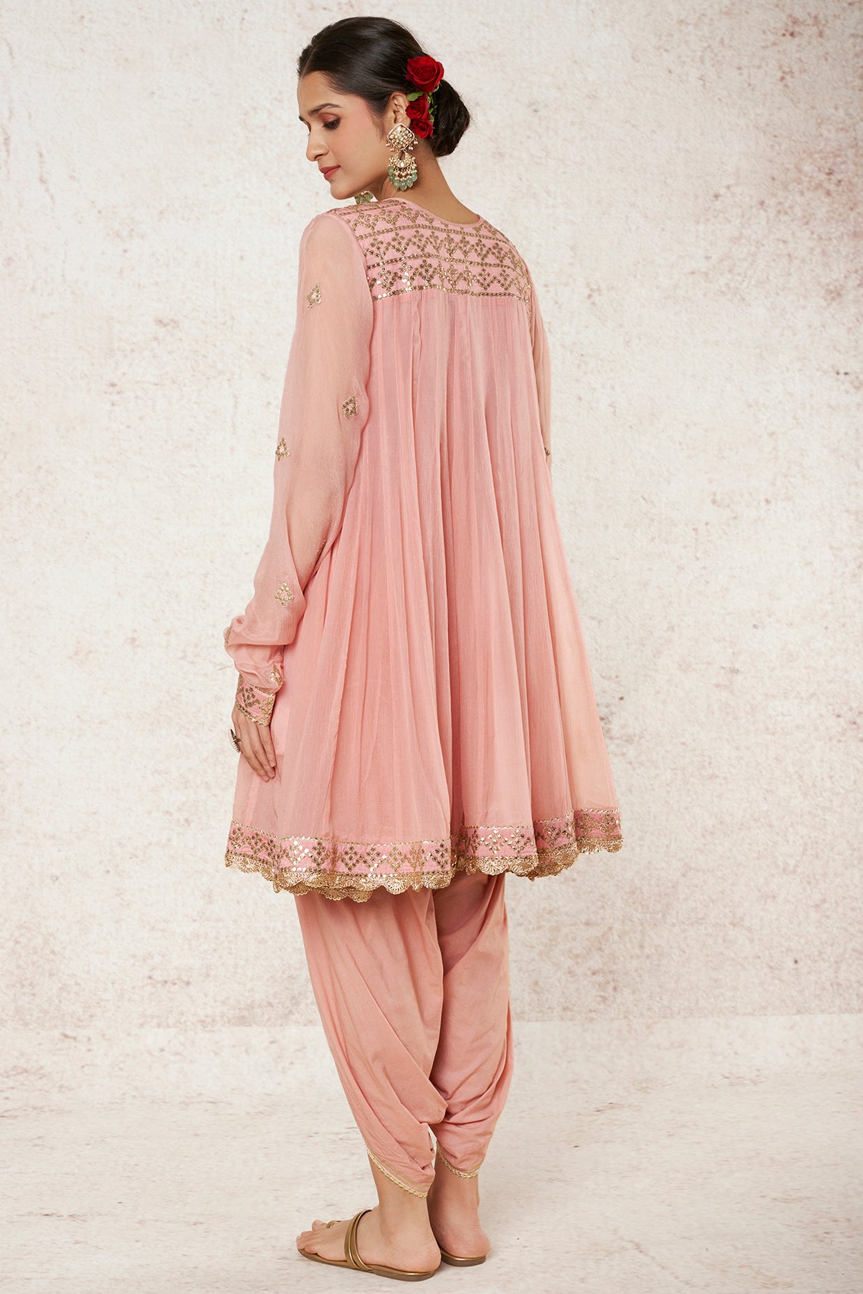 BLUSH PINK DHOTI SET