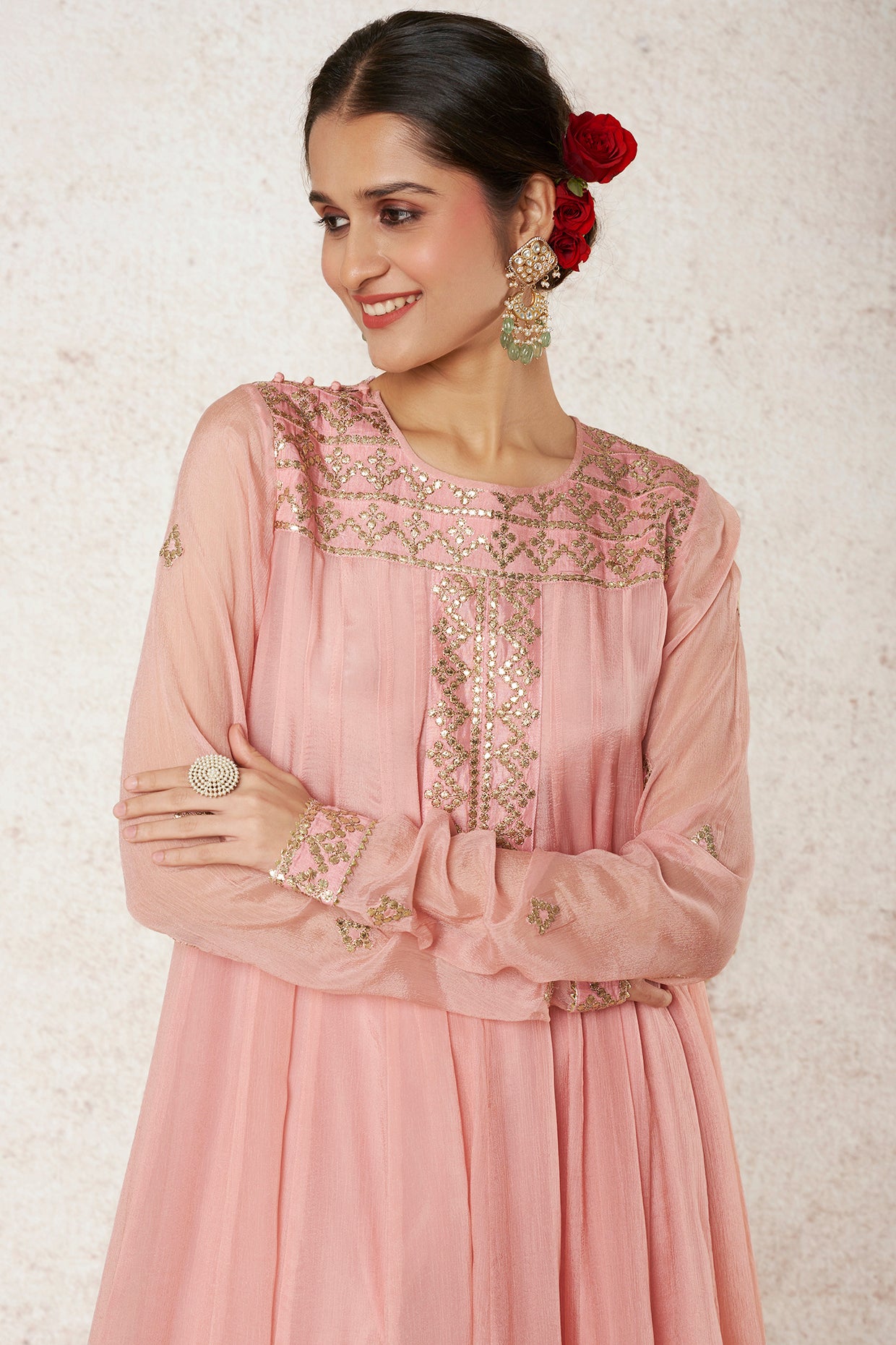 BLUSH PINK DHOTI SET