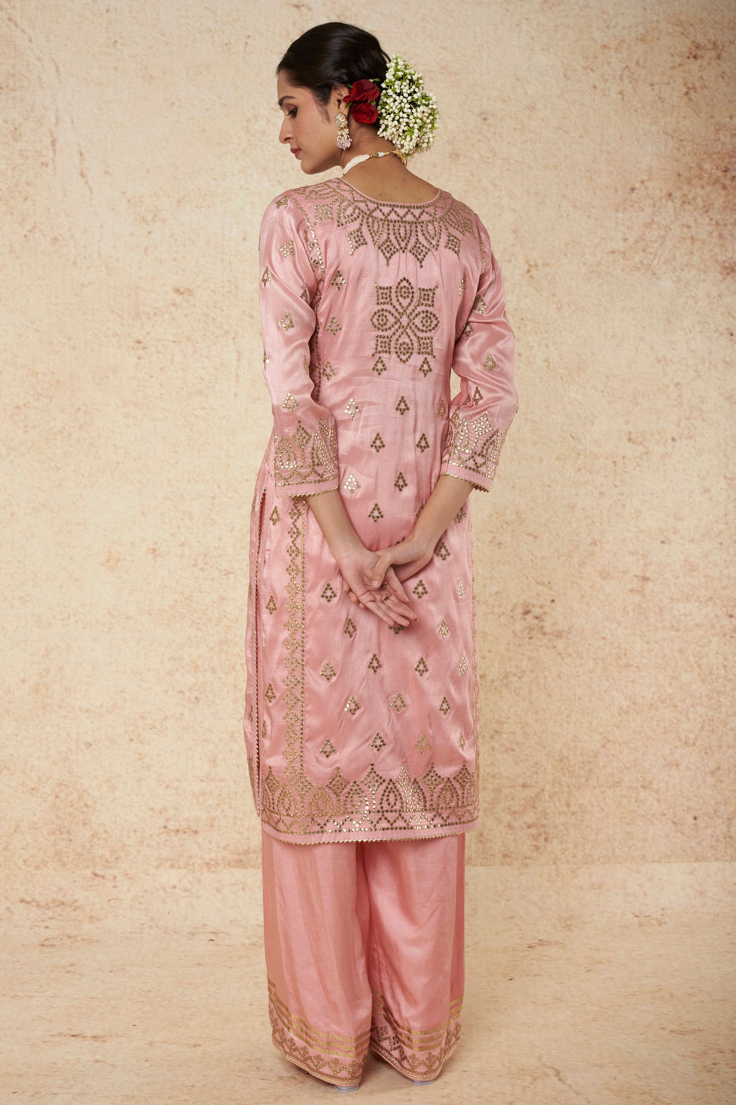 BLUSH PINK PLAZZO SET