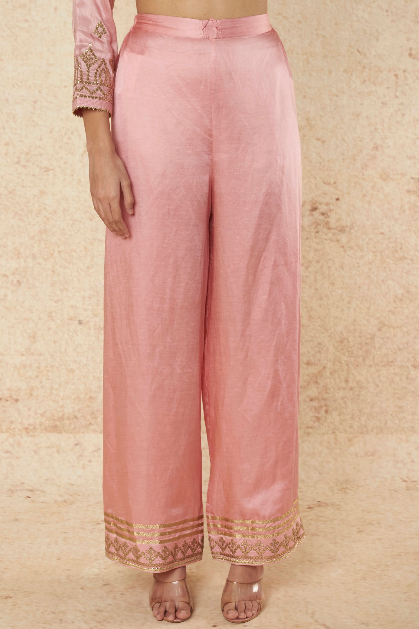 BLUSH PINK PLAZZO SET