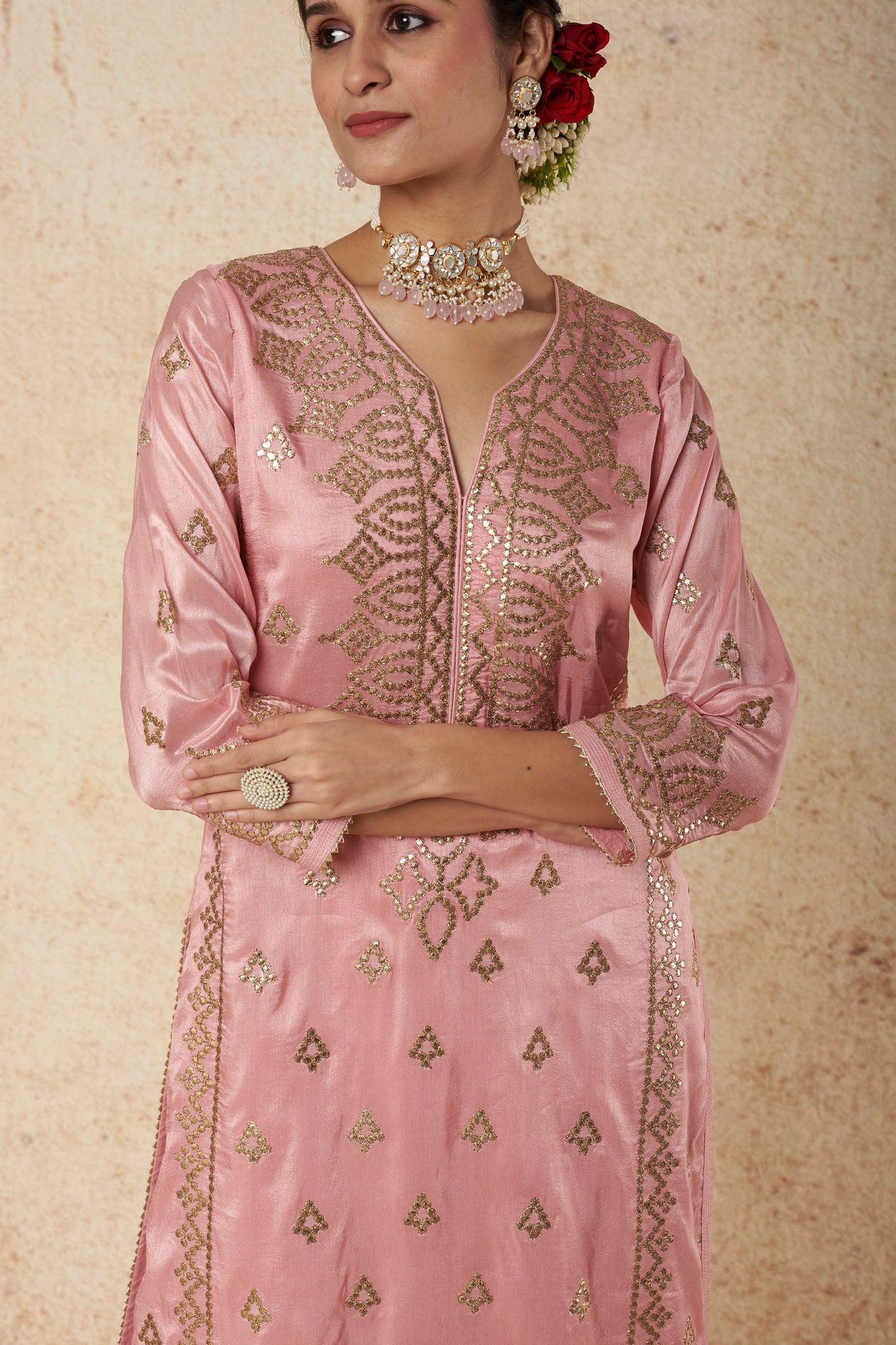BLUSH PINK PLAZZO SET
