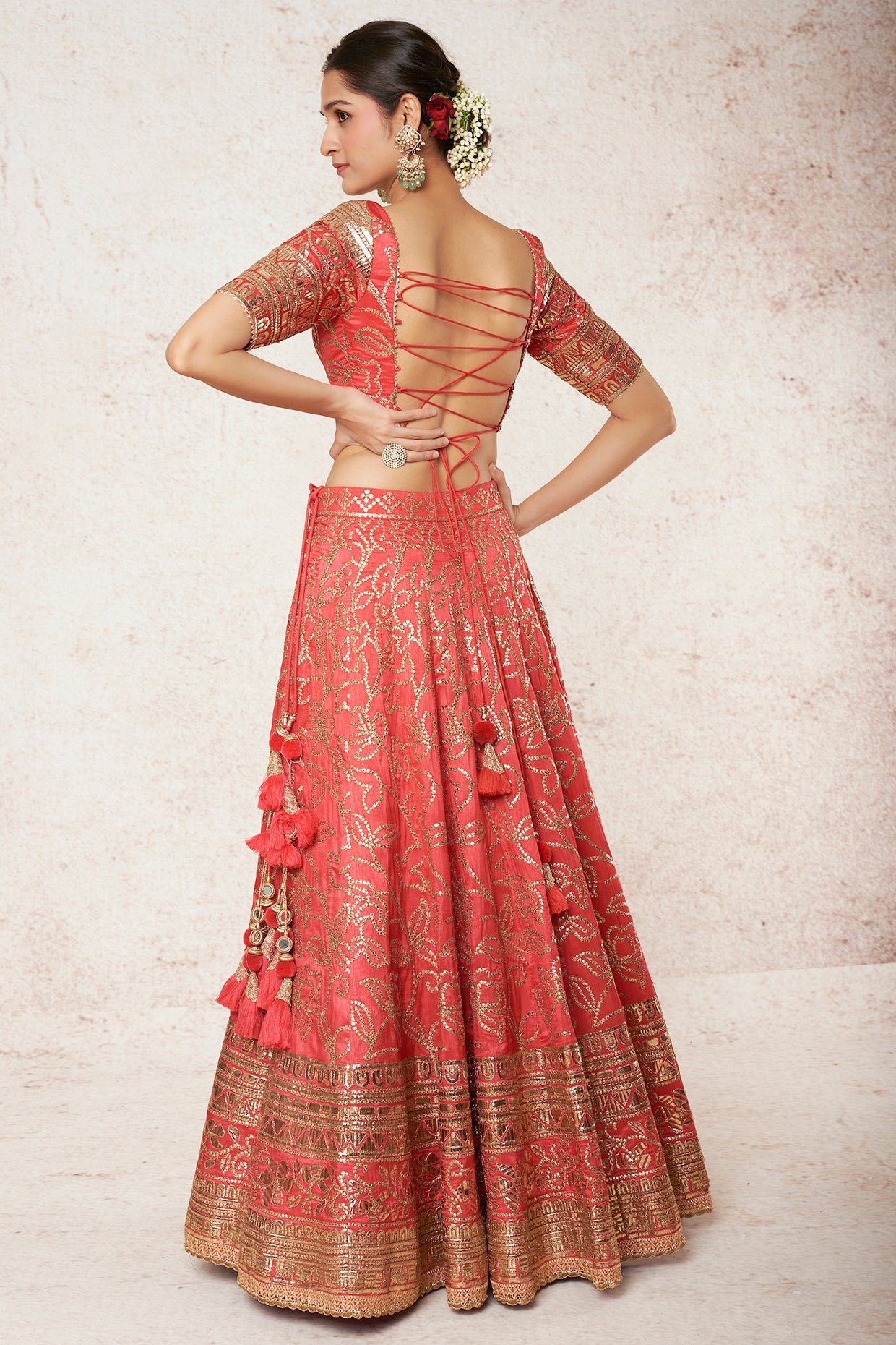 CORAL LEHENGA SET