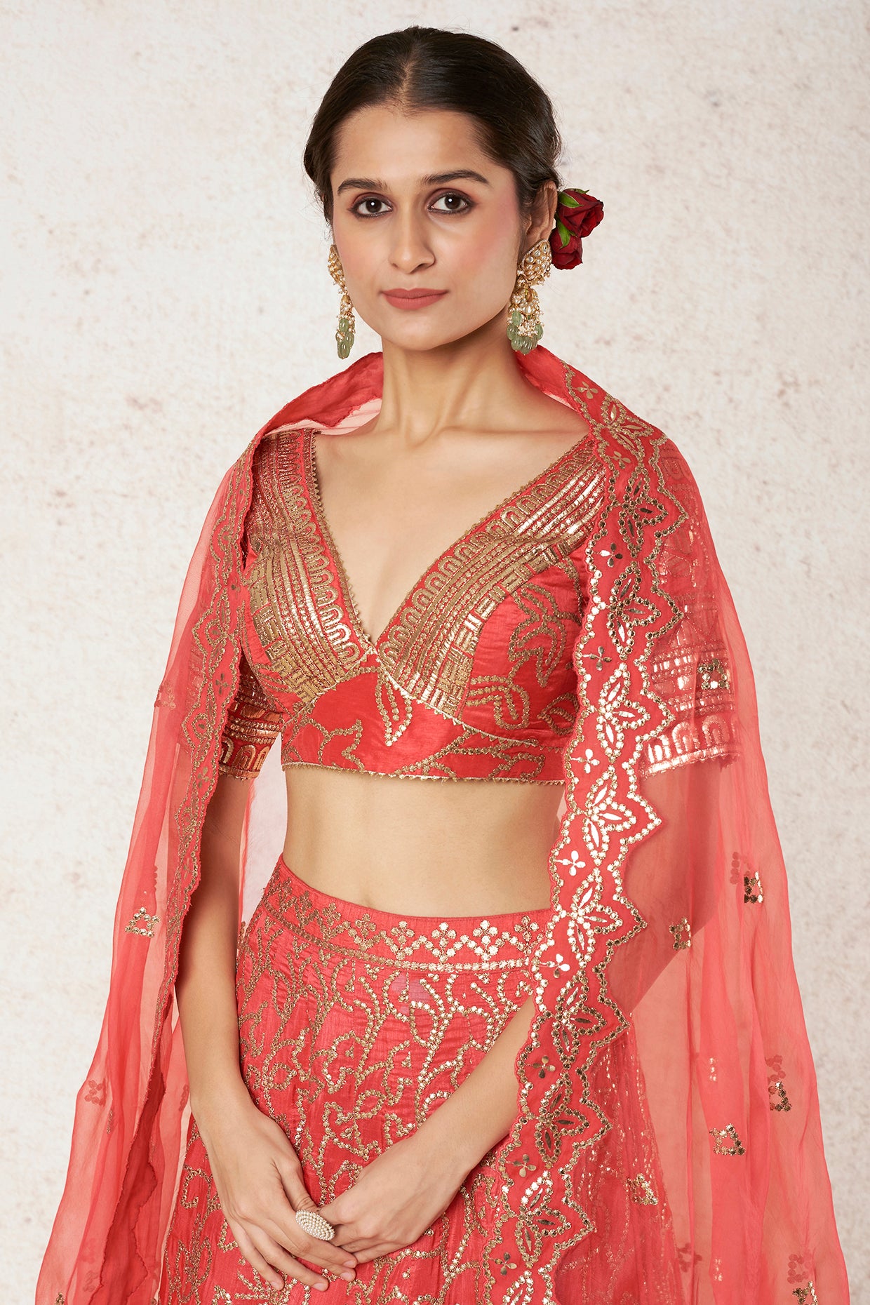 CORAL LEHENGA SET