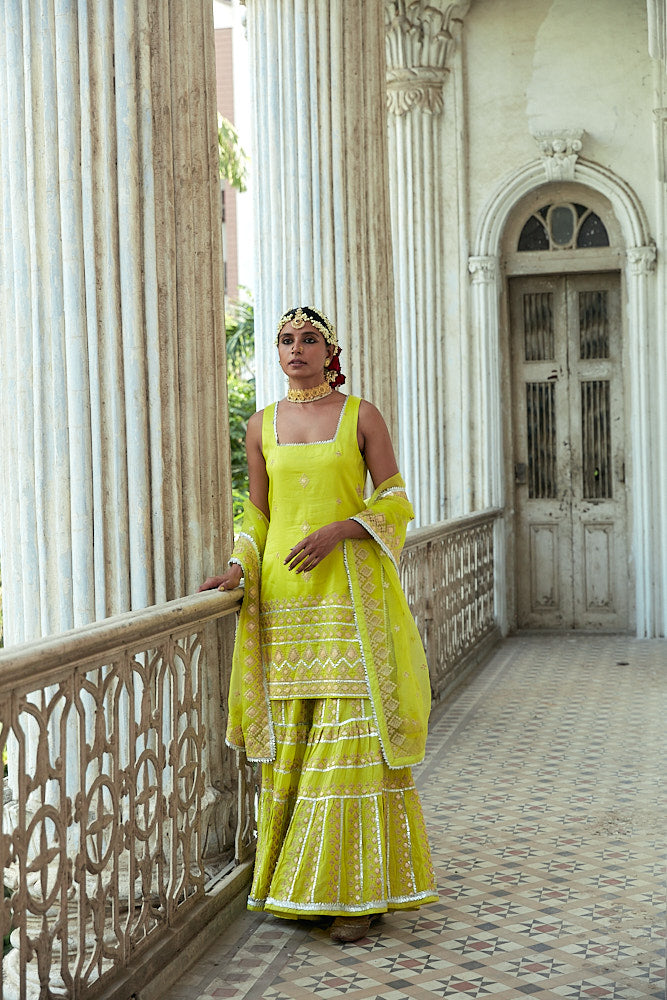 MINT GREEN SHARARA SET