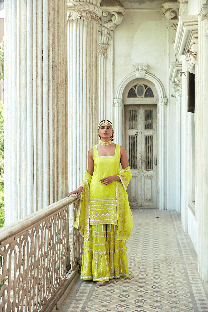 MINT GREEN SHARARA SET