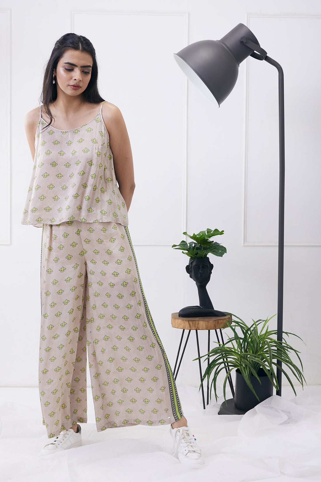 ELA PRINTED CO-ORD SET WITH JACKET