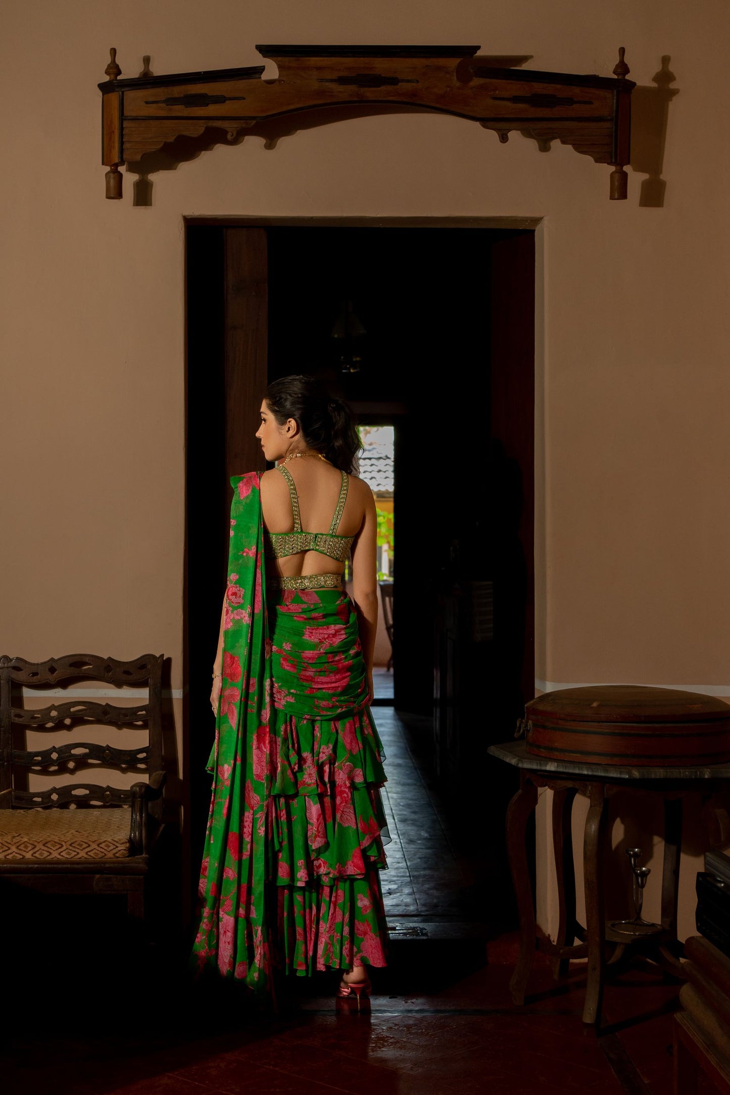 FULL BLOOM SAREE SET