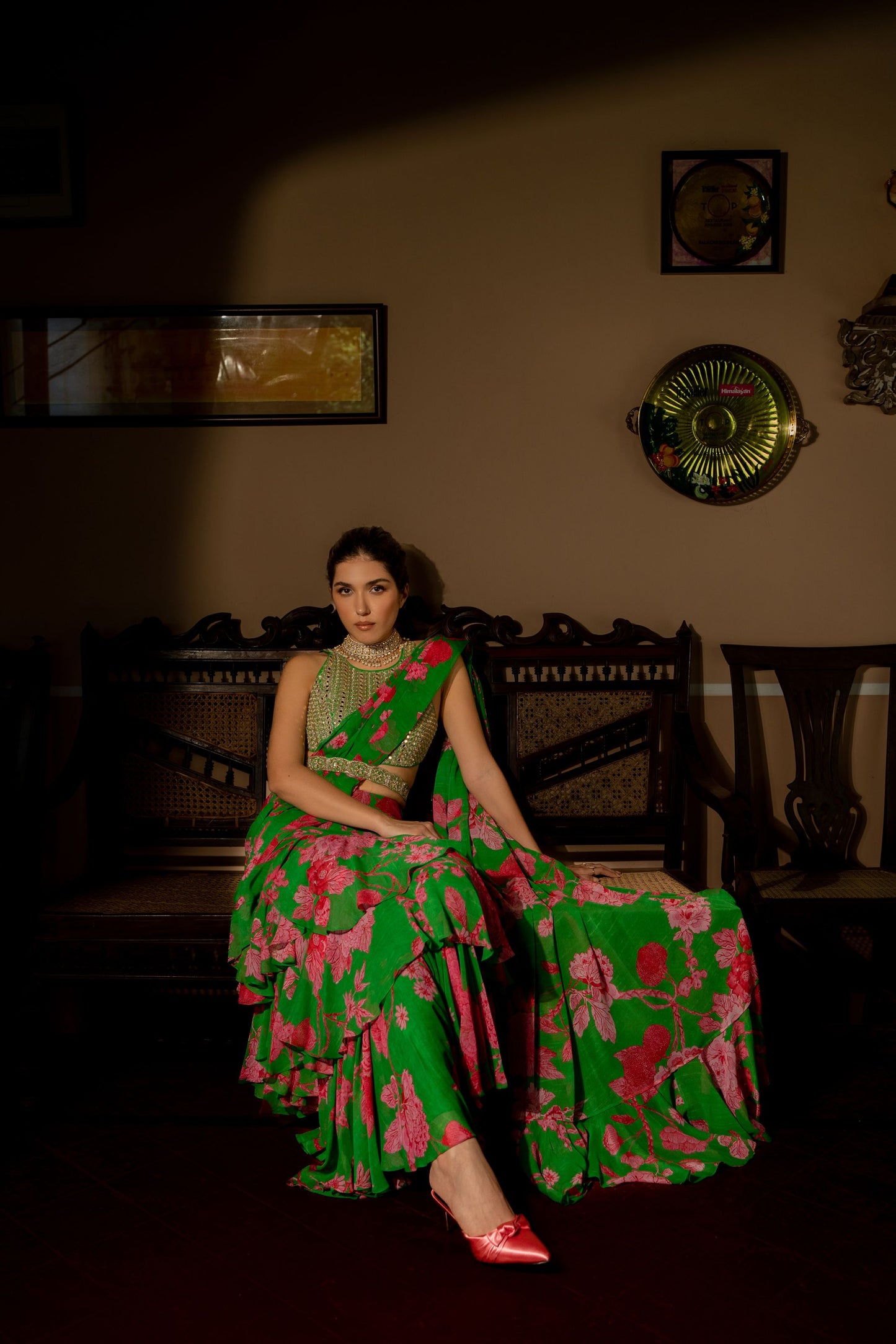 FULL BLOOM SAREE SET