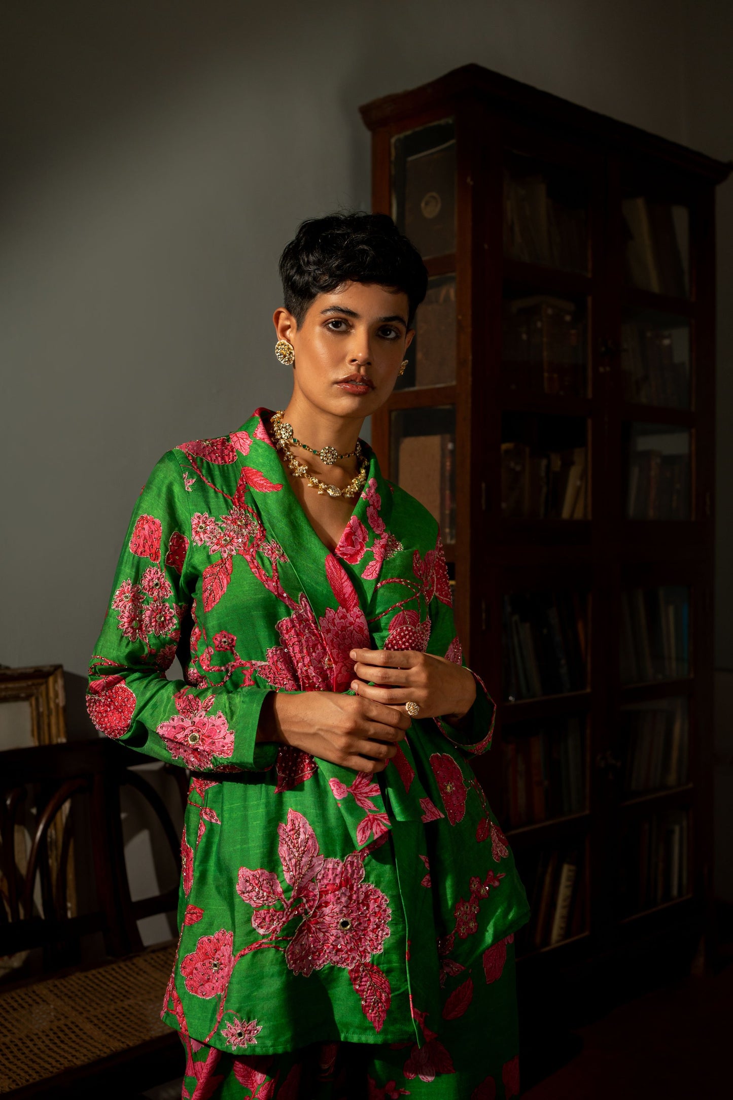 FULL BLOOMIG FLORAL BLAZER SET