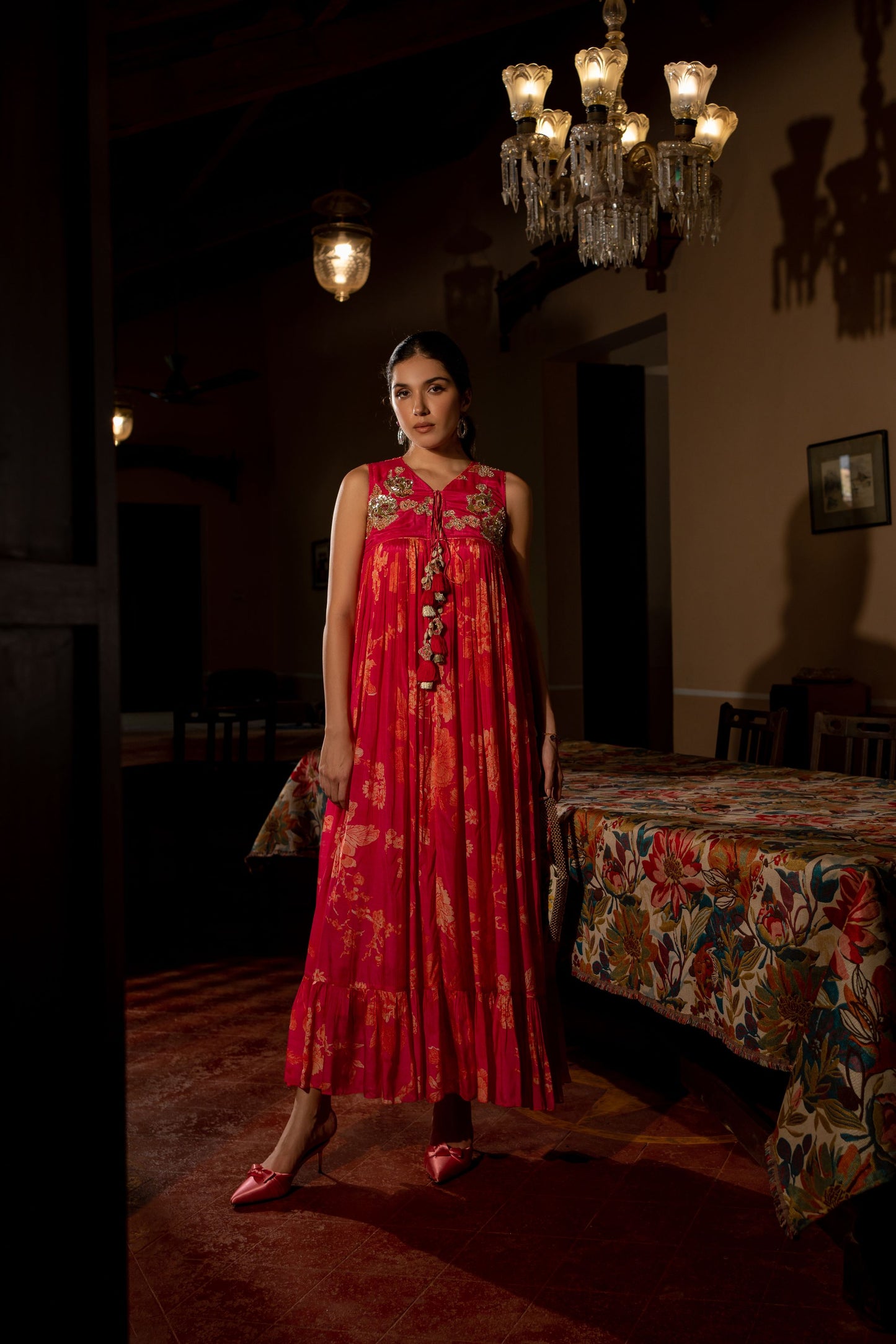 FLOURISHING FLORAL JAAL MAXI DRESS
