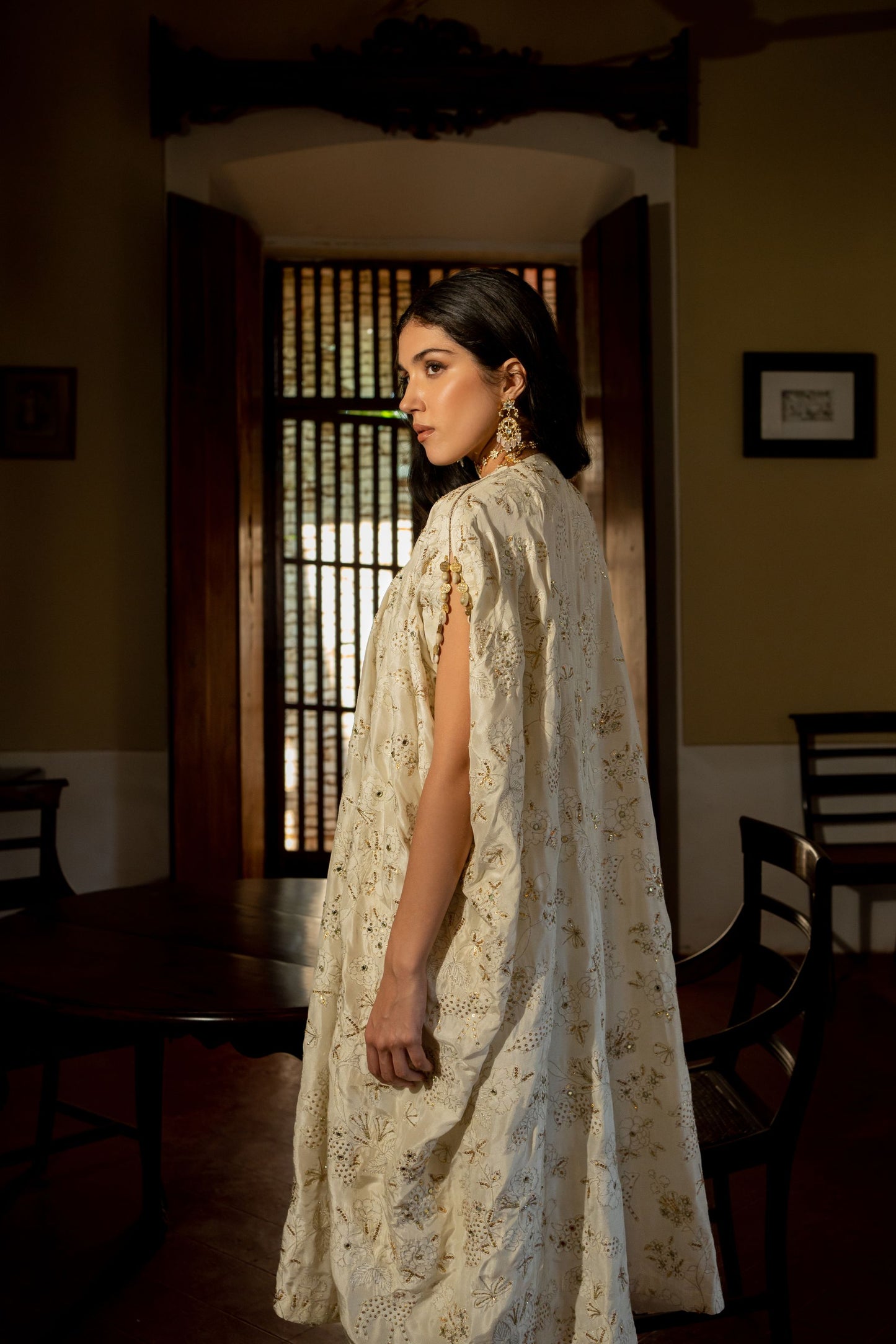 IVORY SELF WOVEN JACKET JACKET