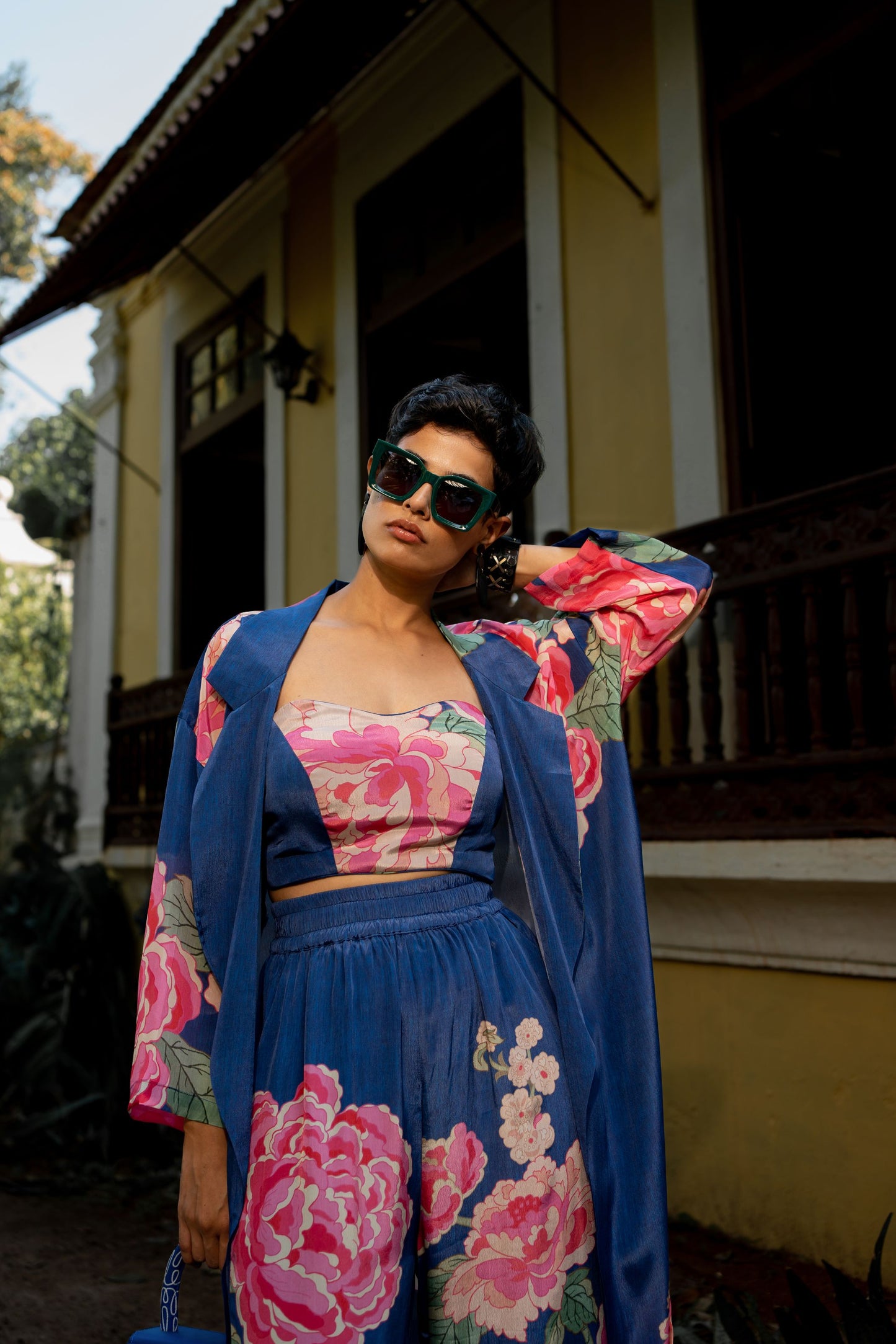 BLOOMING BIG FLORAL JACKET SET