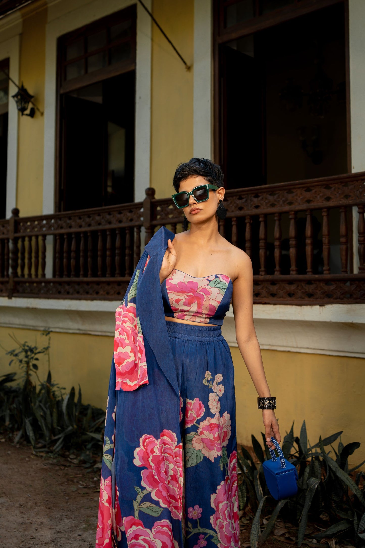 BLOOMING BIG FLORAL JACKET SET