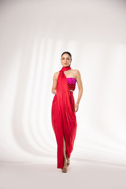 ONYX - BUSTIER WITH SAREE