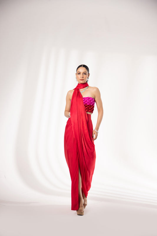 ONYX - BUSTIER WITH SAREE