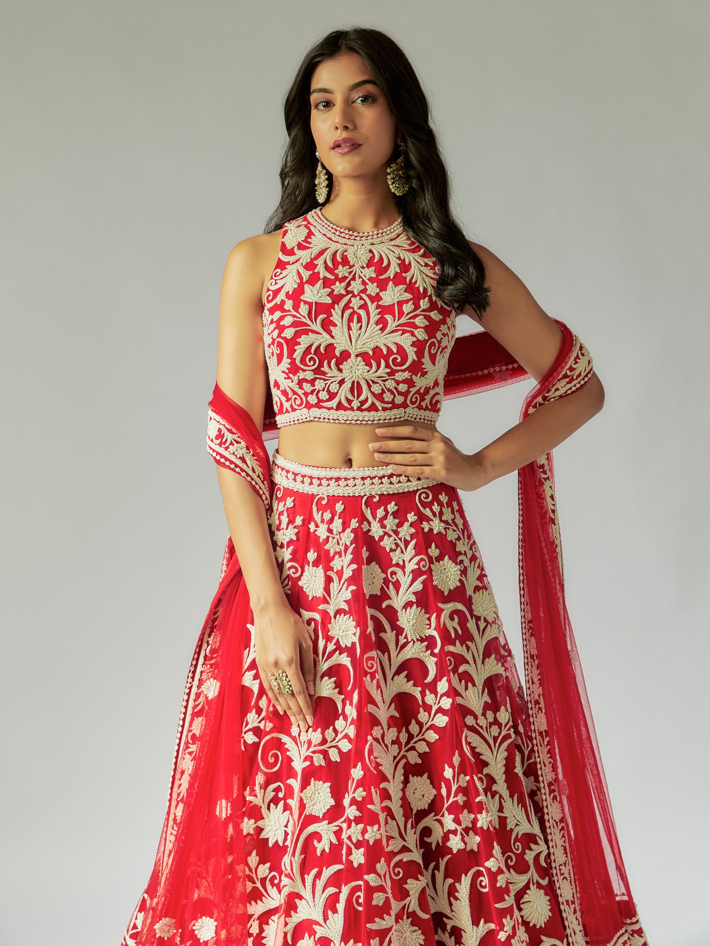 RED LEHENGA SET