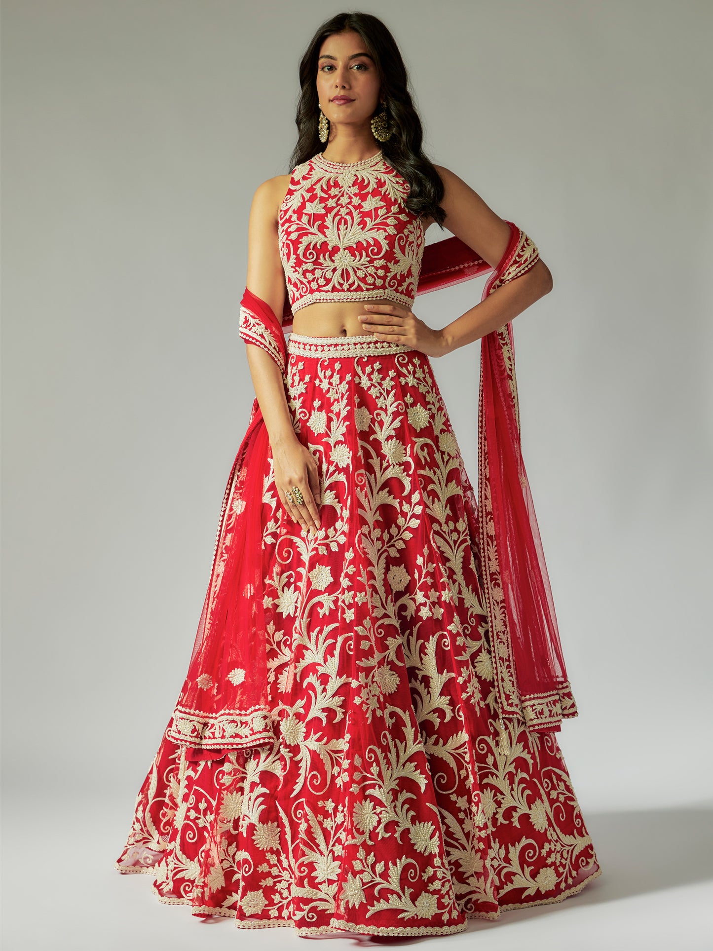 RED LEHENGA SET