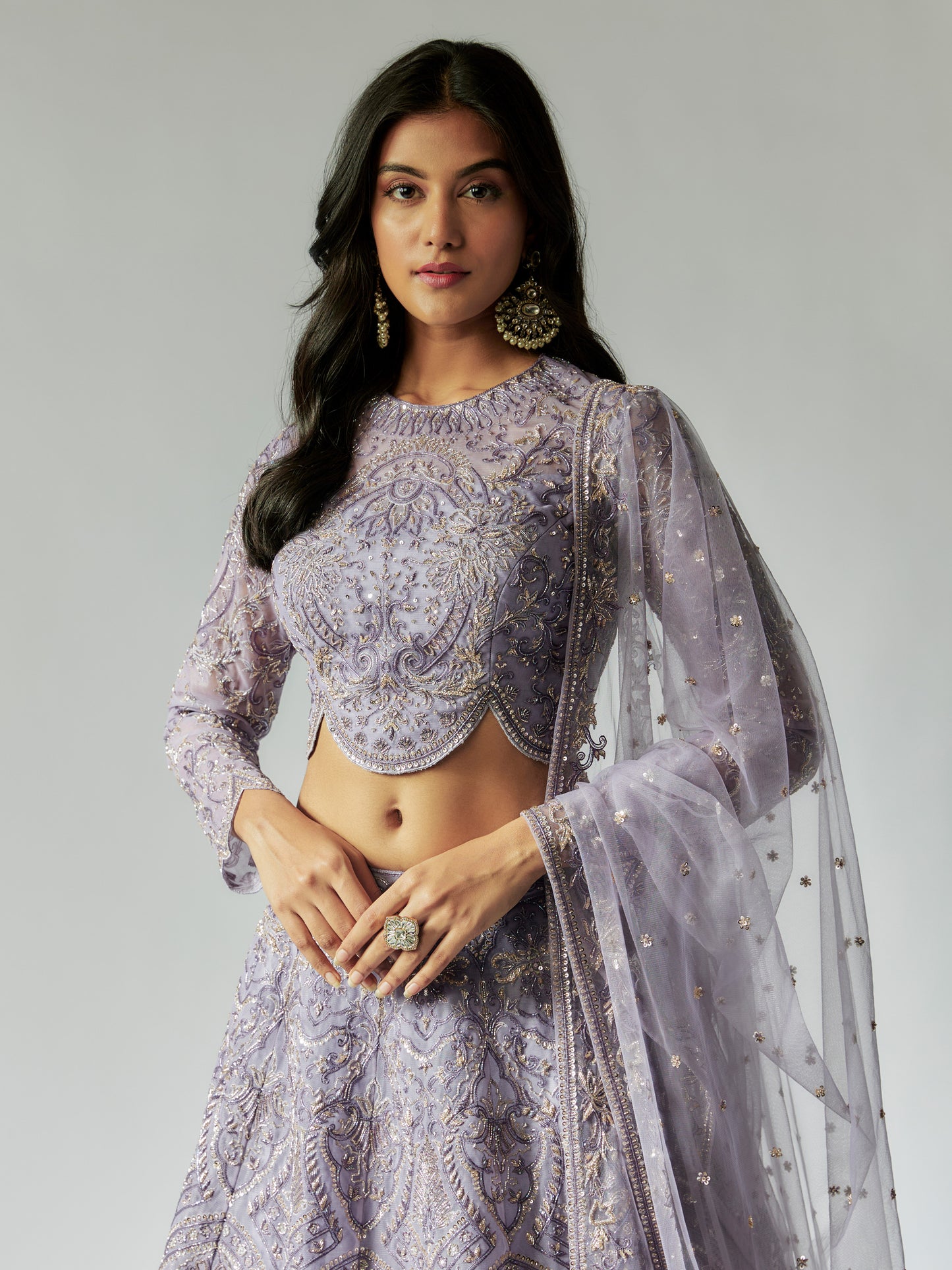 PURPLE LEHENGA SET