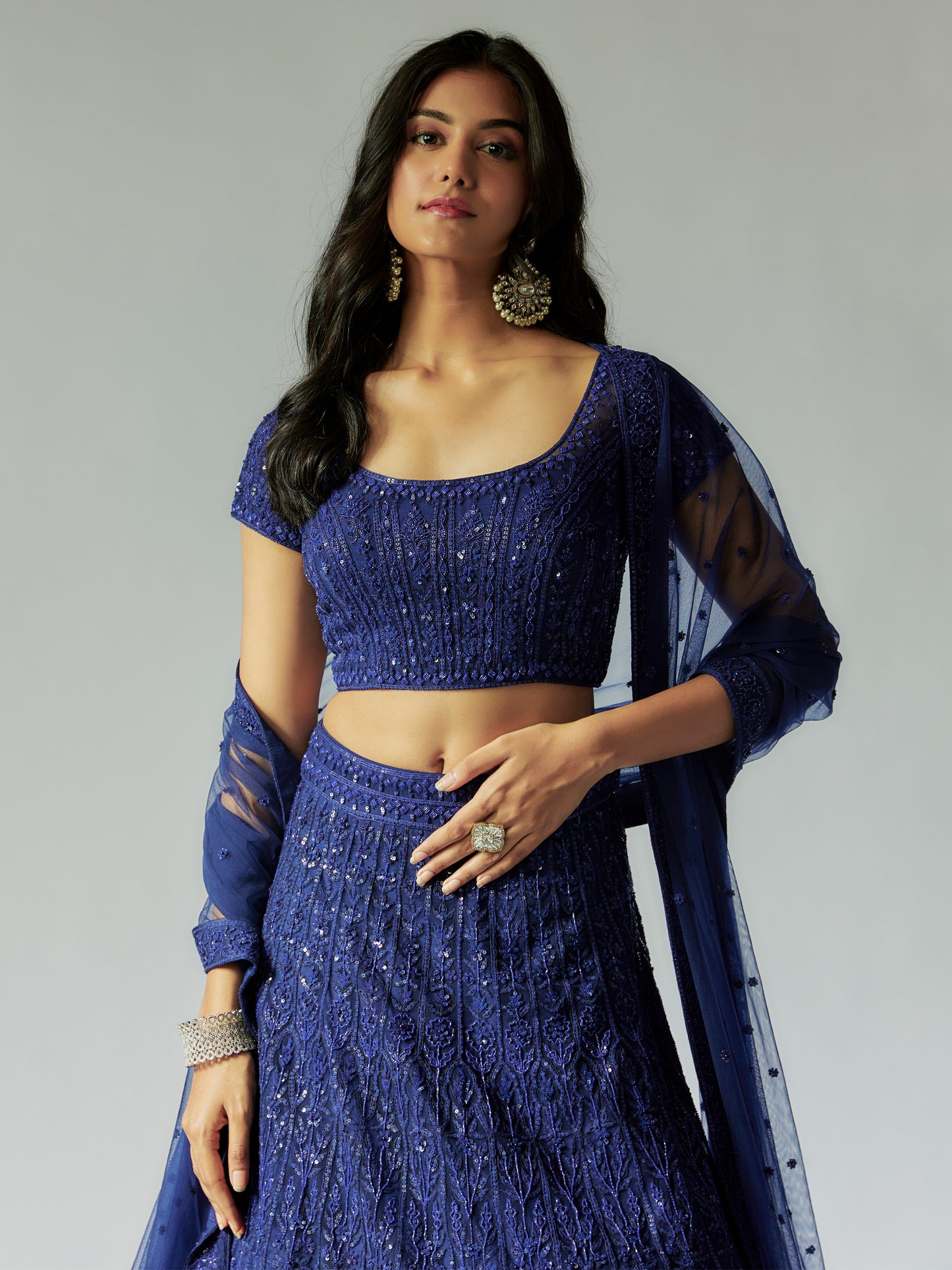 BLUE LEHENGA SET