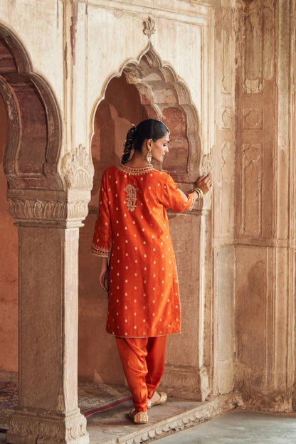 FAHMIDA - SHORT KURTA WITH SALWAR