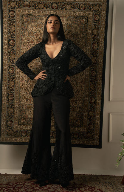 BLACK KURTA SET