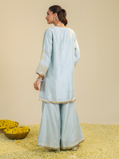 POWDER BLUE GULMARG KURTA SET