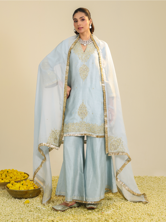 POWDER BLUE GULMARG KURTA SET