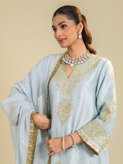 POWDER BLUE GULMARG KURTA SET