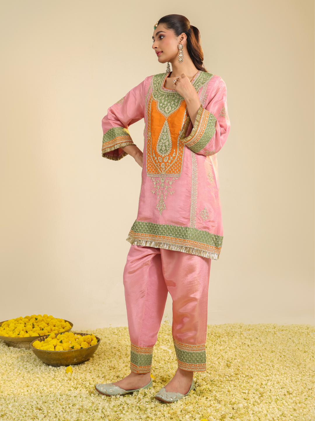 PINK RAAG KURTA SET