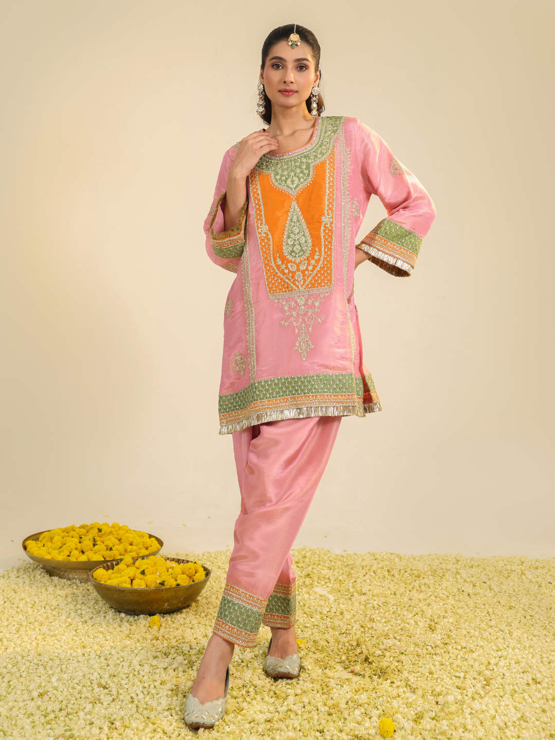 PINK RAAG KURTA SET