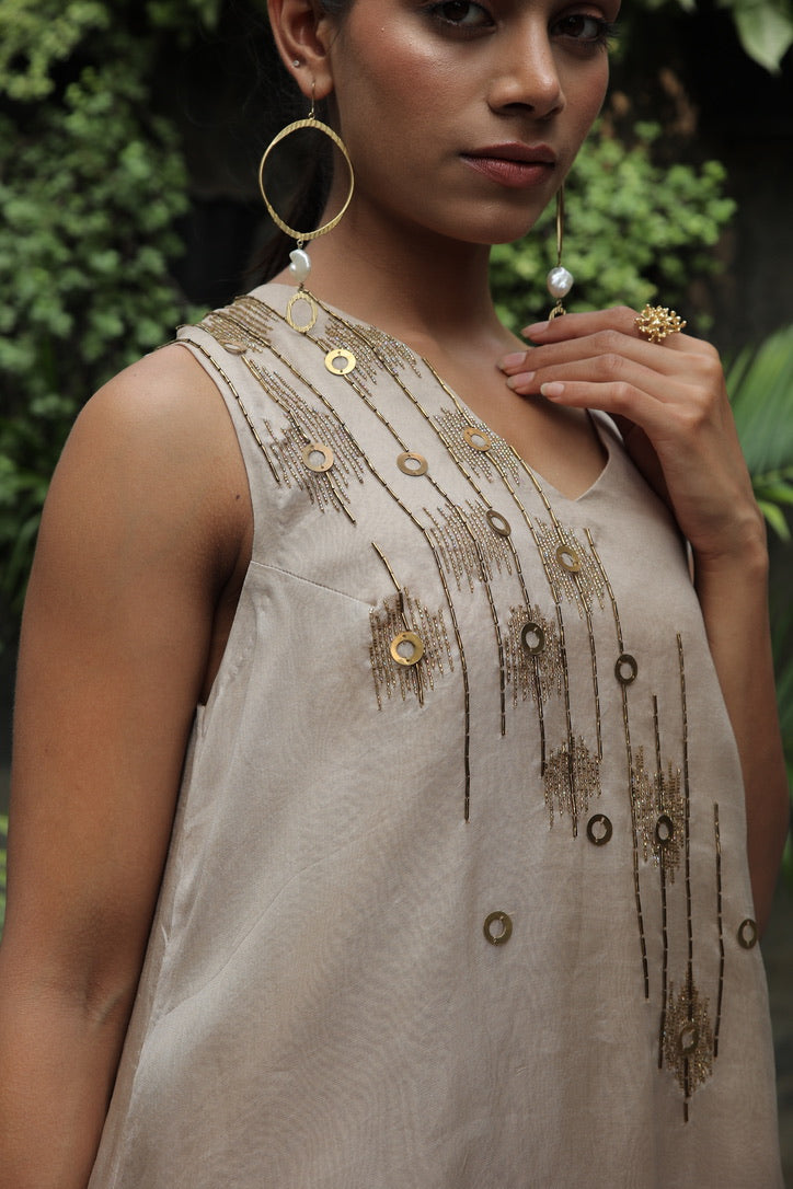 GUL - ORGANZA A-LINE KURTA WITH PANT