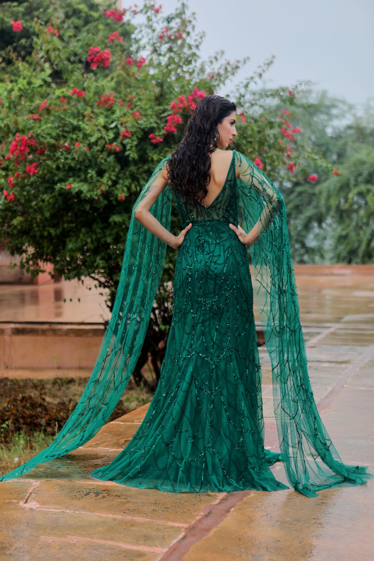 EMERALD GREEN GOWN