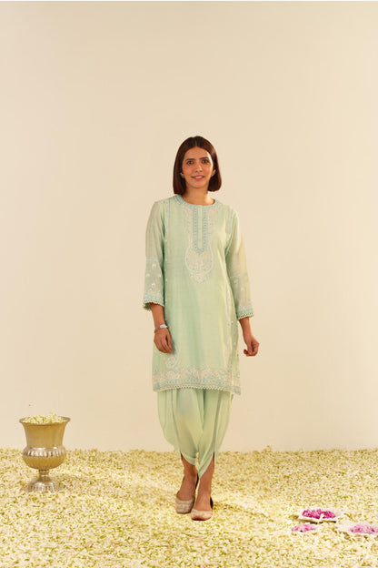 ZAHRA - SHORT KURTA WITH DHOTI AND DUPATTA