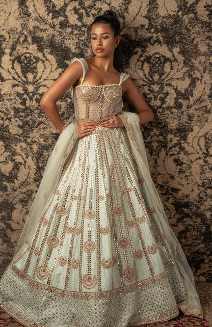 MINT GREEN LEHENGA SET