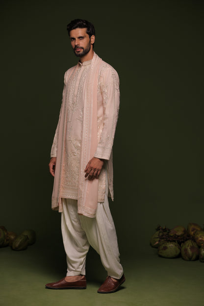 BHAGYA PINK KURTA SET WITH PATIYALA AND DUPATTA
