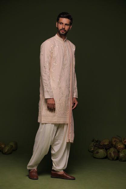 BHAGYA PINK KURTA SET WITH PATIYALA AND DUPATTA