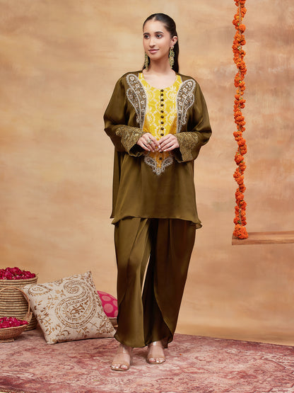 REWA HARIT HAND EMBROIDERED BANARASI DHOTI SET