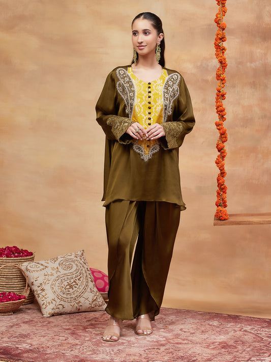 REWA HARIT HAND EMBROIDERED BANARASI DHOTI SET