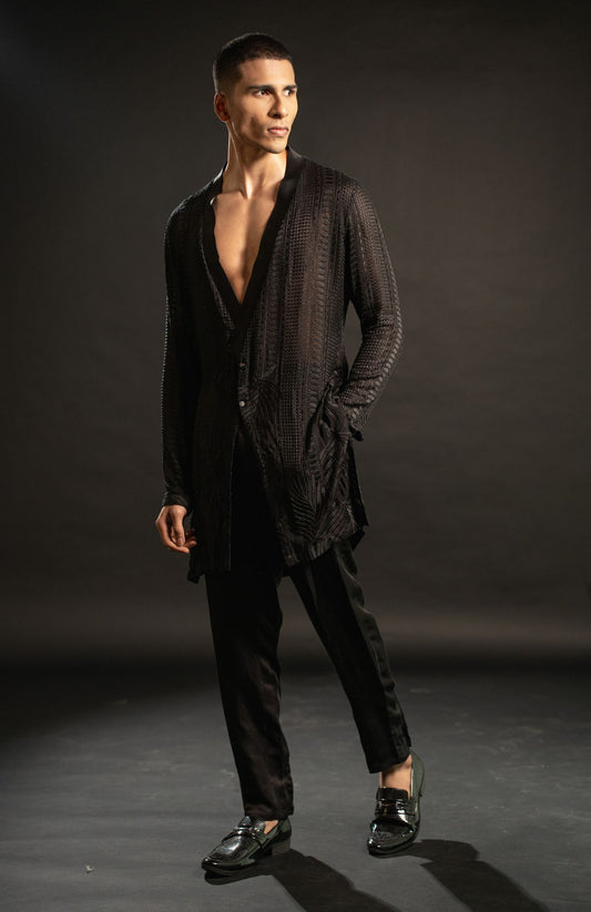 BLACK KURTA SET