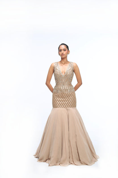 GOLDEN MIRAGE MERMAID GOWN
