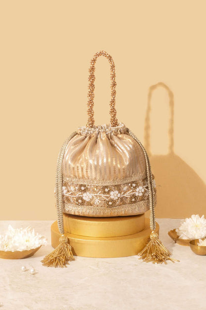 TAJ BUCKET BAG - GOLD